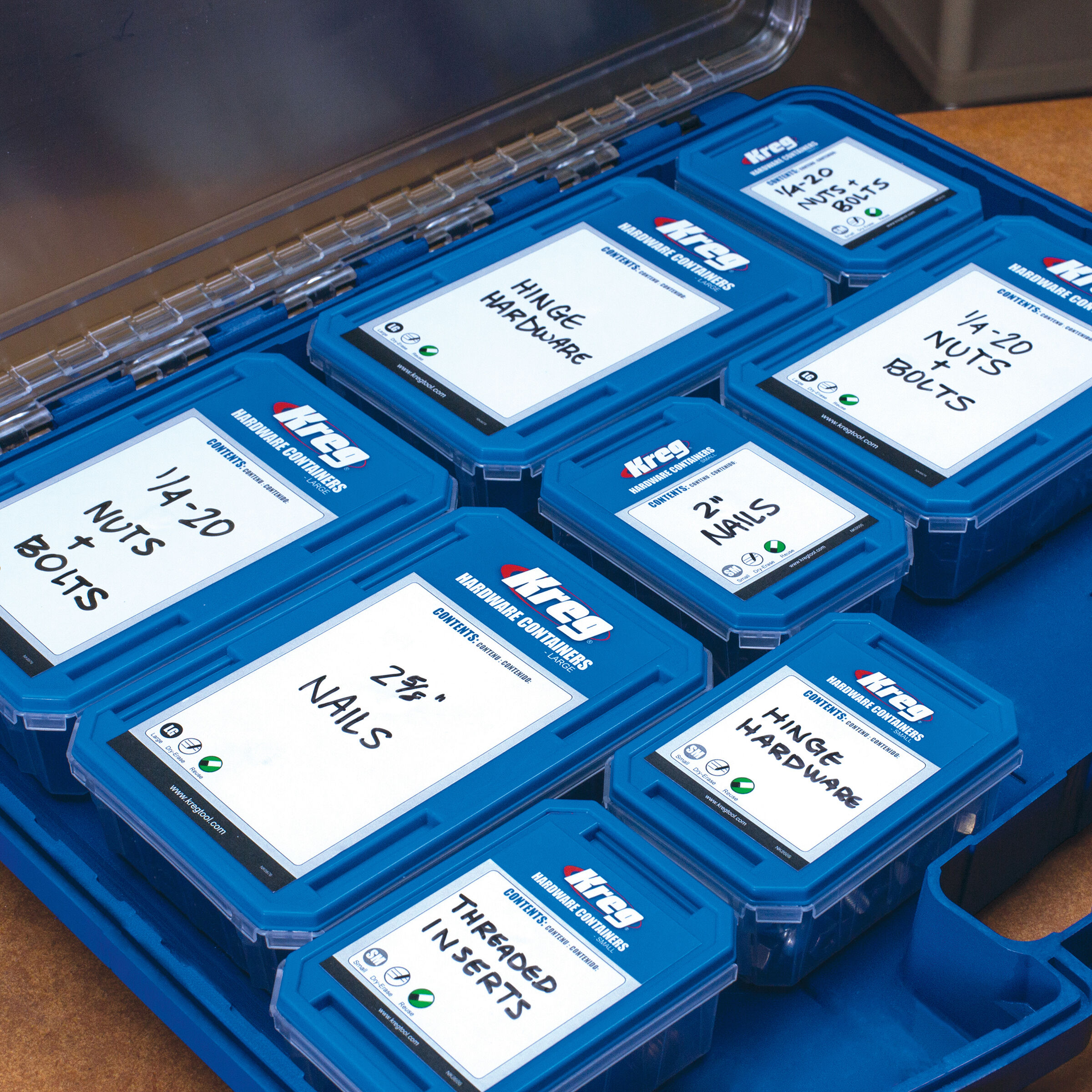 Contenedores de hardware, paquete de 4 unidades - Peque&ntilde;os, , hi-res