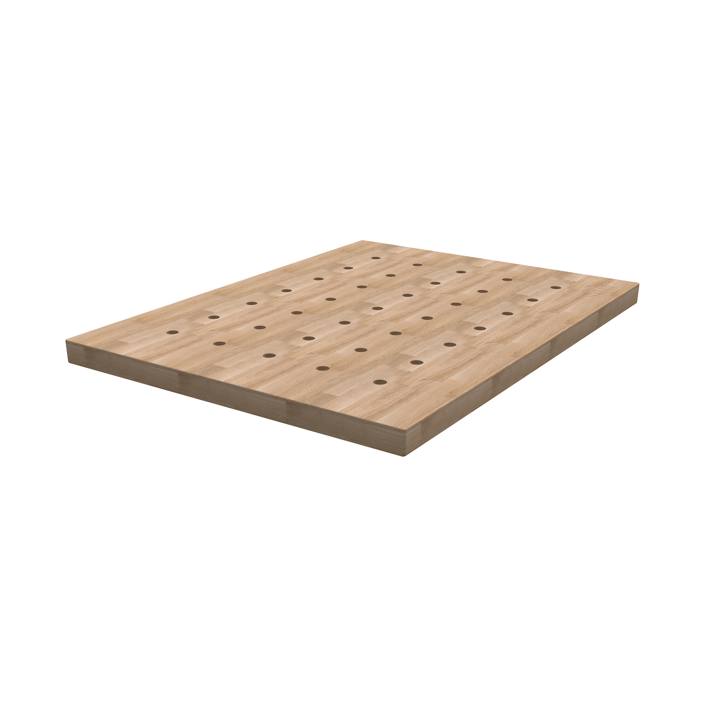 Banc en bois dur 610 mm x 813 mm avec plateau perfor&eacute;