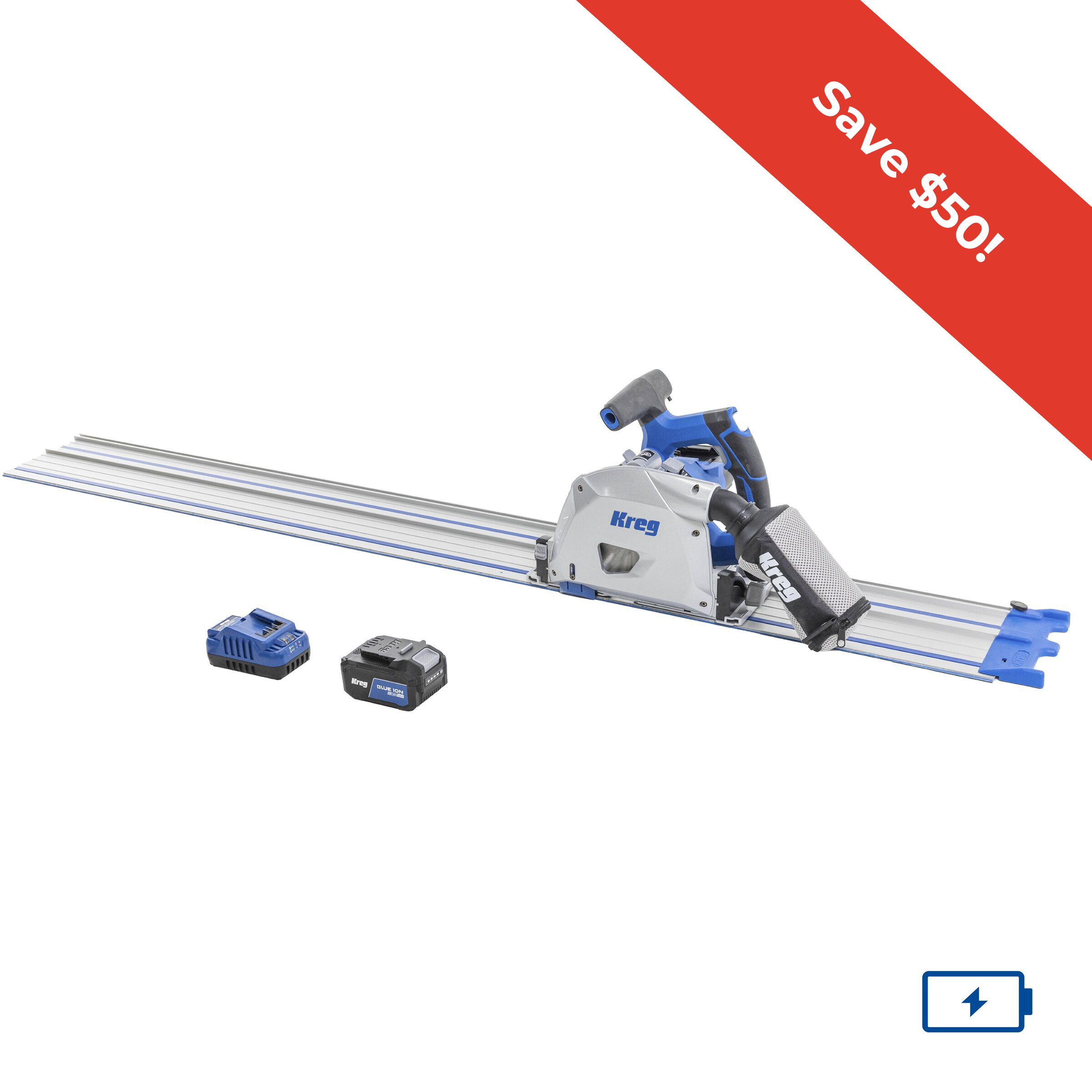 Ionic Drive&trade; Adaptive Cutting System Saw + Guide Track Kit