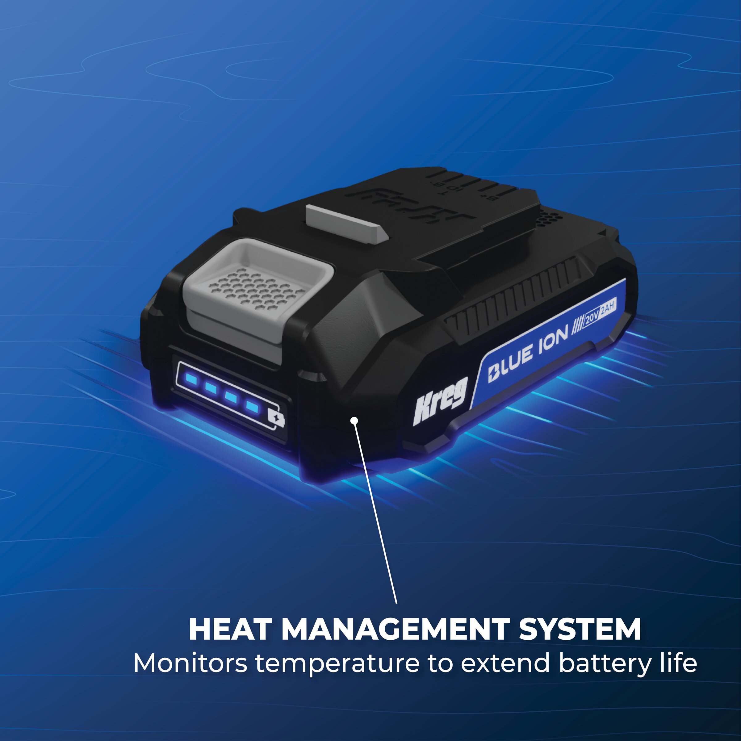 Kreg 20V Blue Ion&trade; 2.0Ah Battery Pack, , hi-res