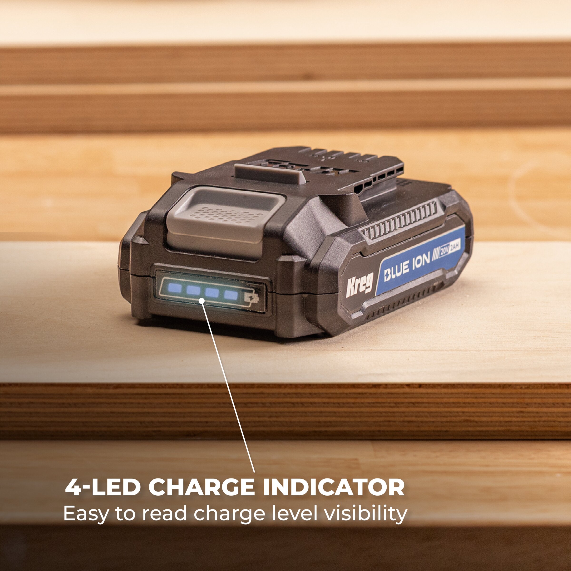 Kreg 20V BlueIon&trade; Battery and Charger Starter Kit - 2.0Ah, , hi-res