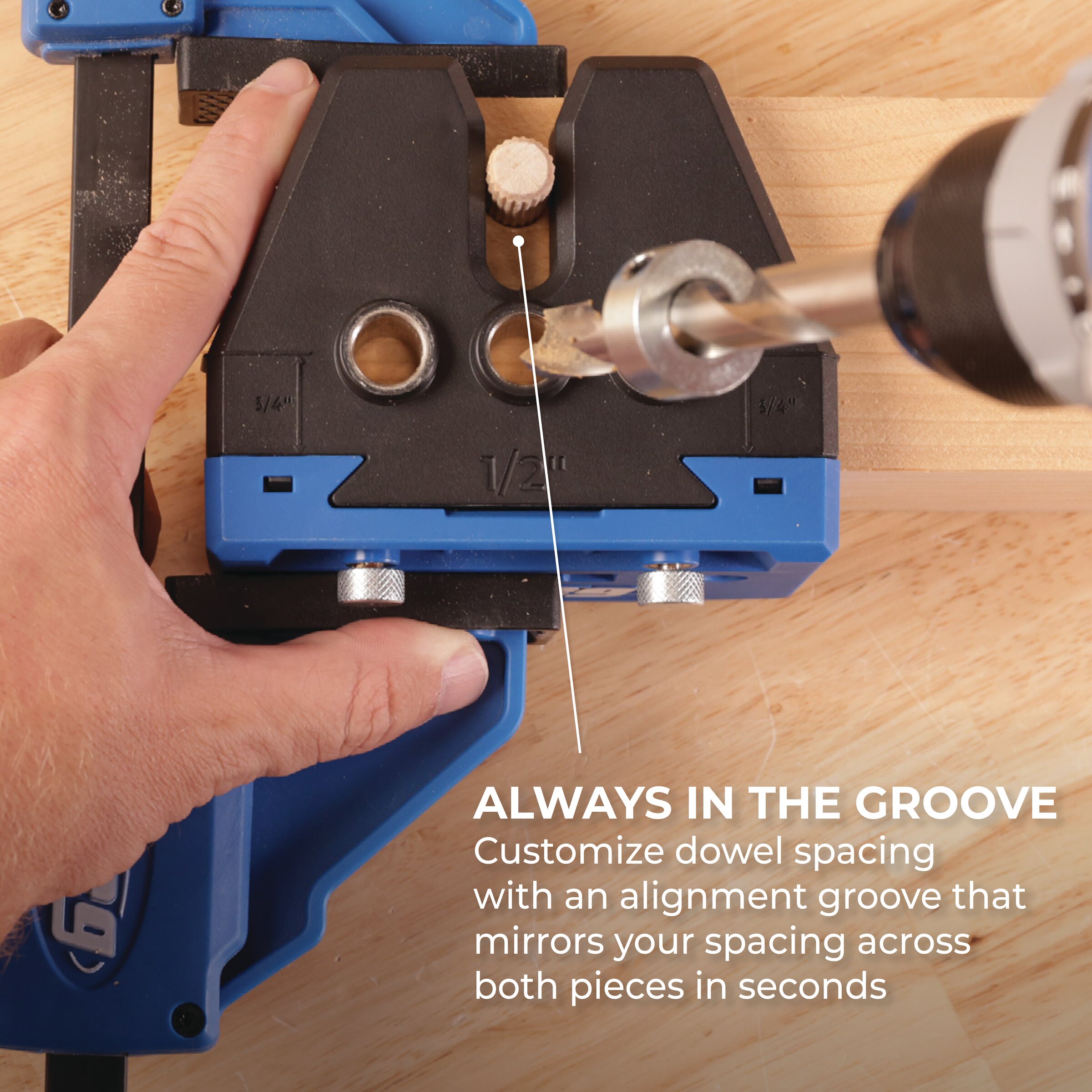 Kreg 1/2" Dowel Jig Upgrade Kit, , hi-res