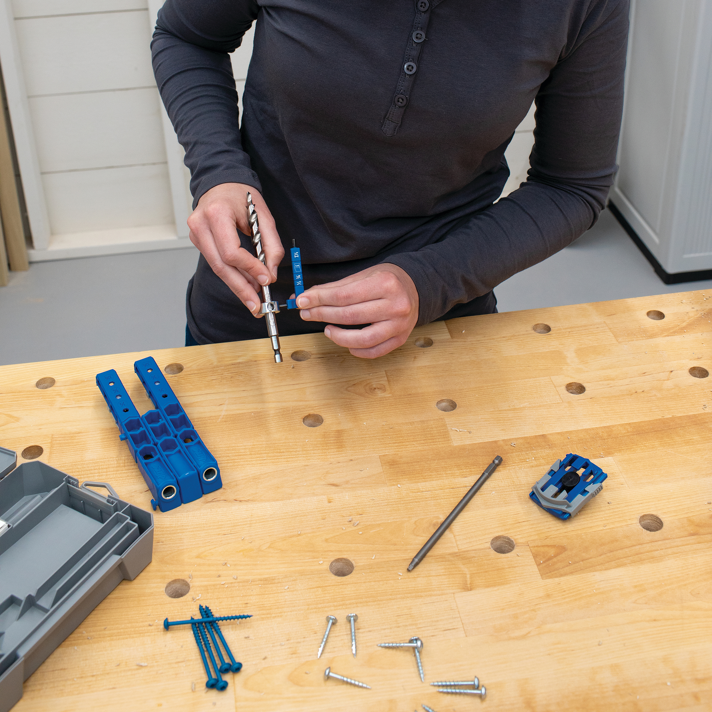 Kreg&reg; Easy-Set Drill Bit with Stop Collar & Gauge/Hex Wrench, , hi-res