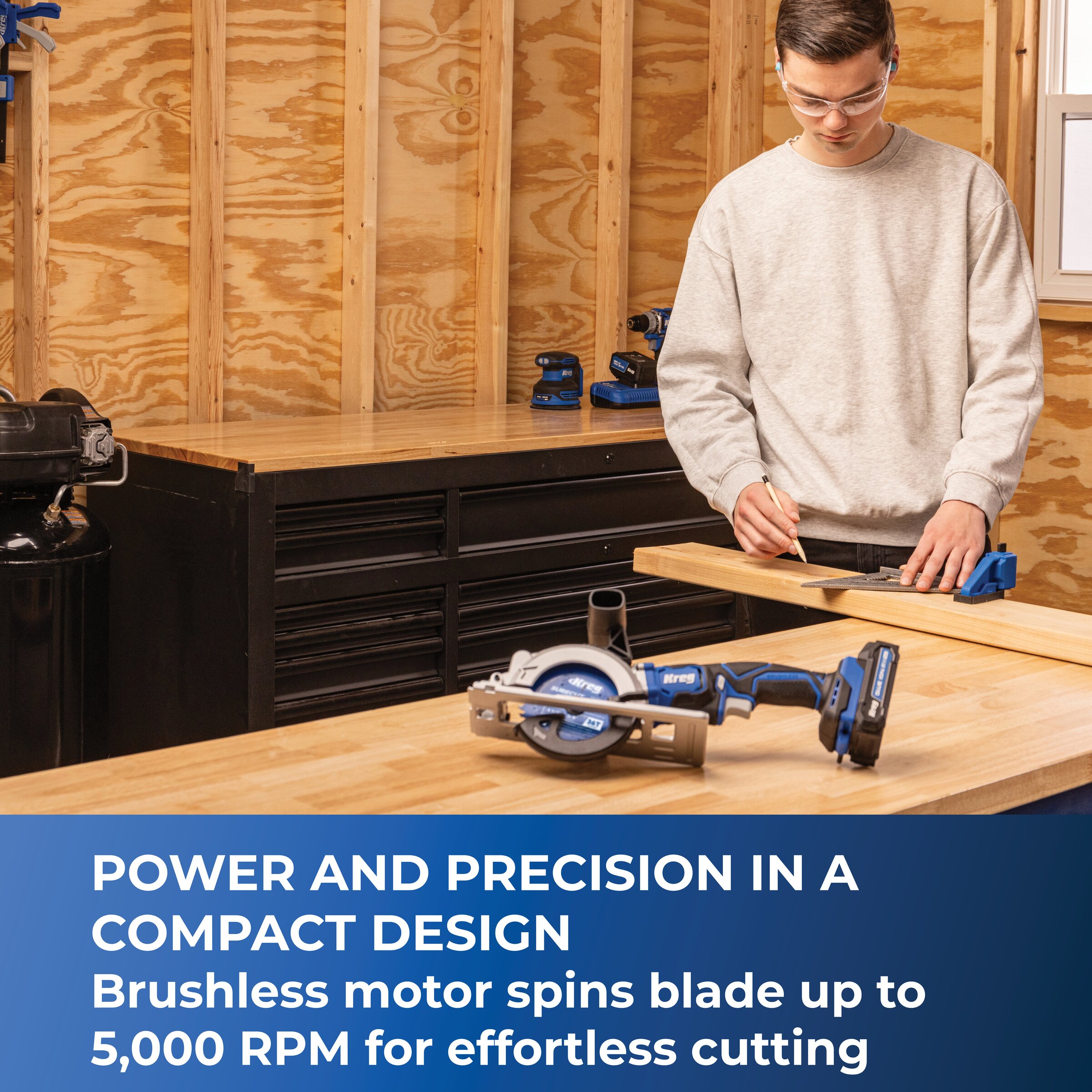 Kreg 20V Ionic Drive&trade; 4 1/2" Circular Saw Kit, , hi-res