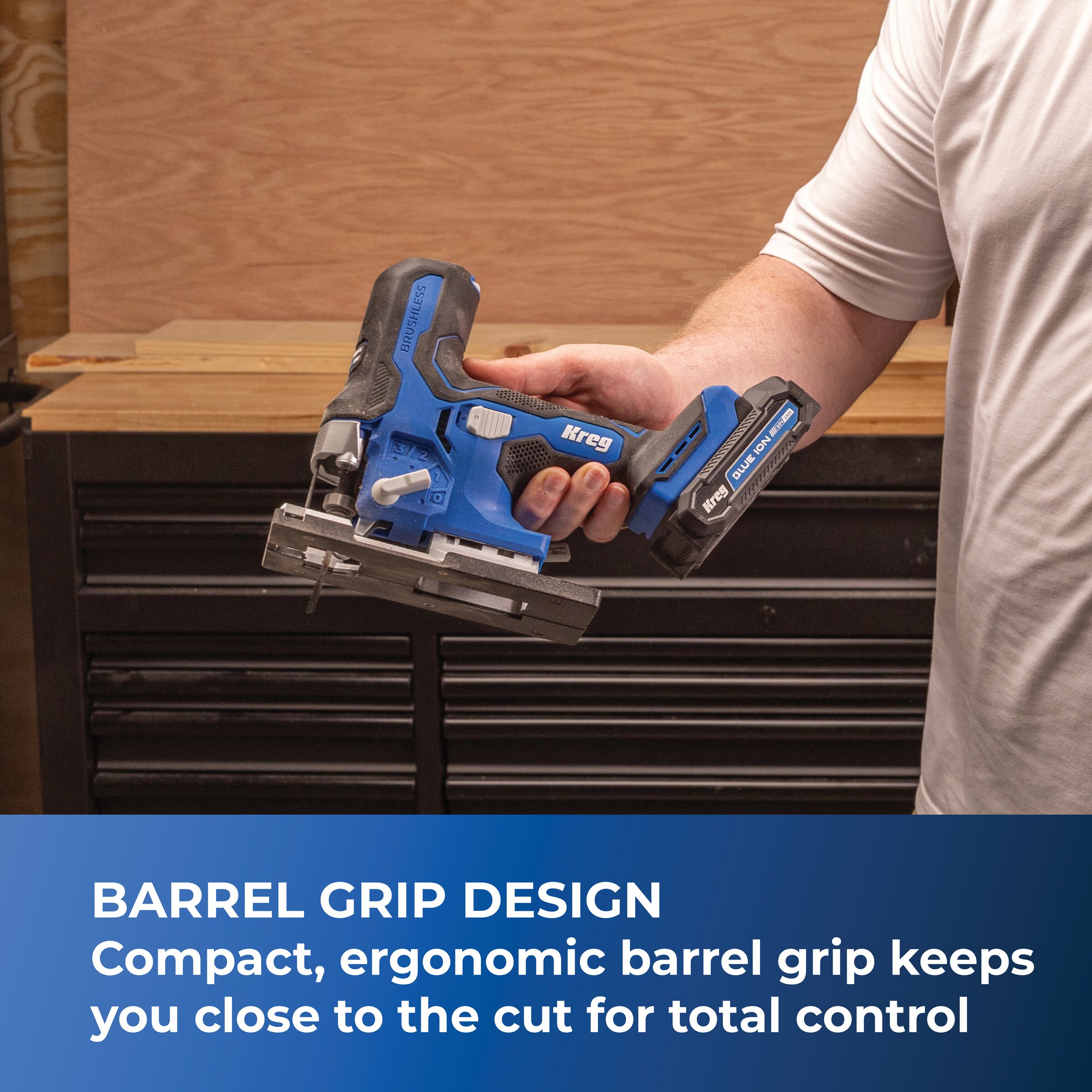 Kreg 20V Ionic Drive&trade; Barrel Grip Jigsaw Kit, , hi-res