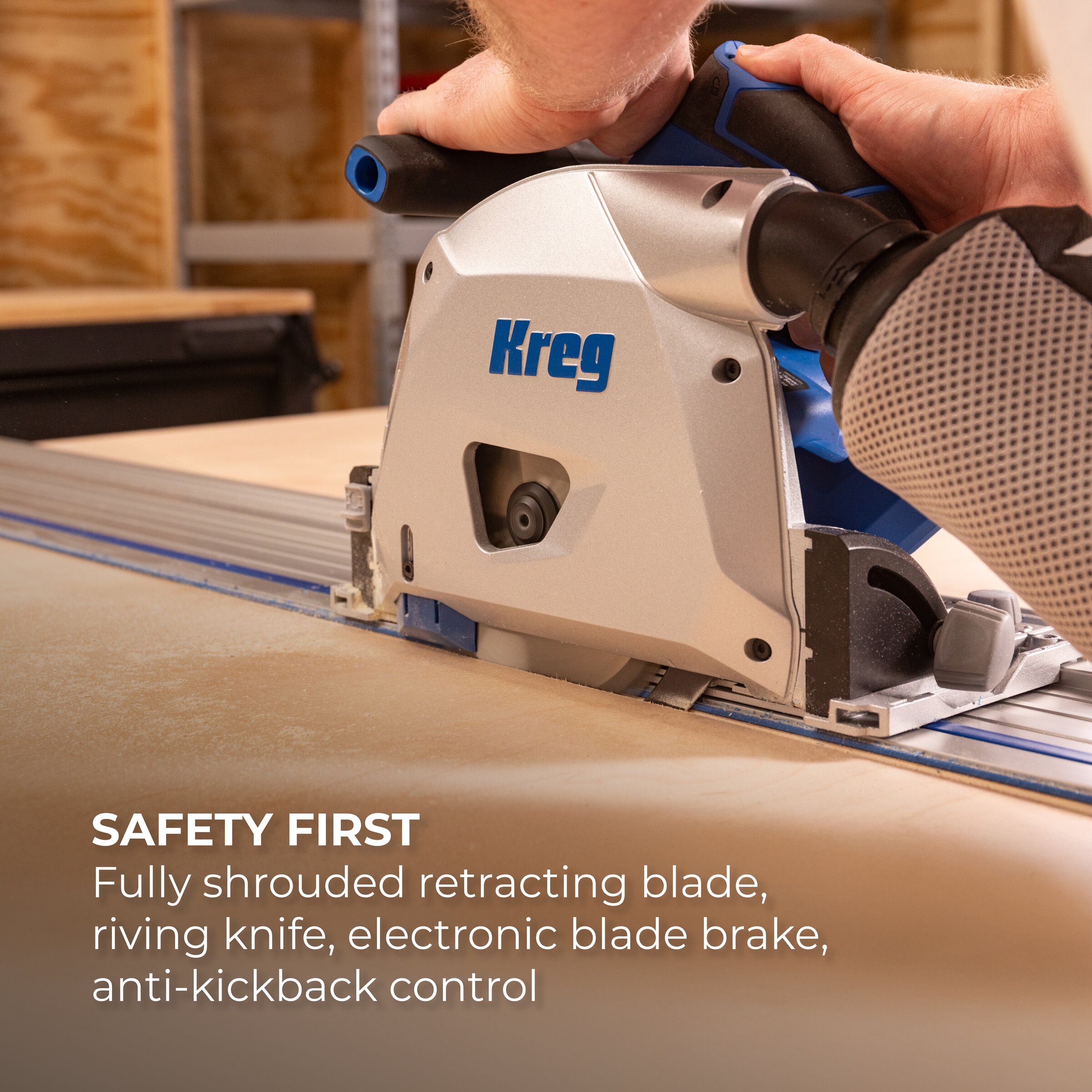 Kreg 20V Ionic Drive&trade; 6 1/2" Plunge-Cut Track Saw Kit, , hi-res
