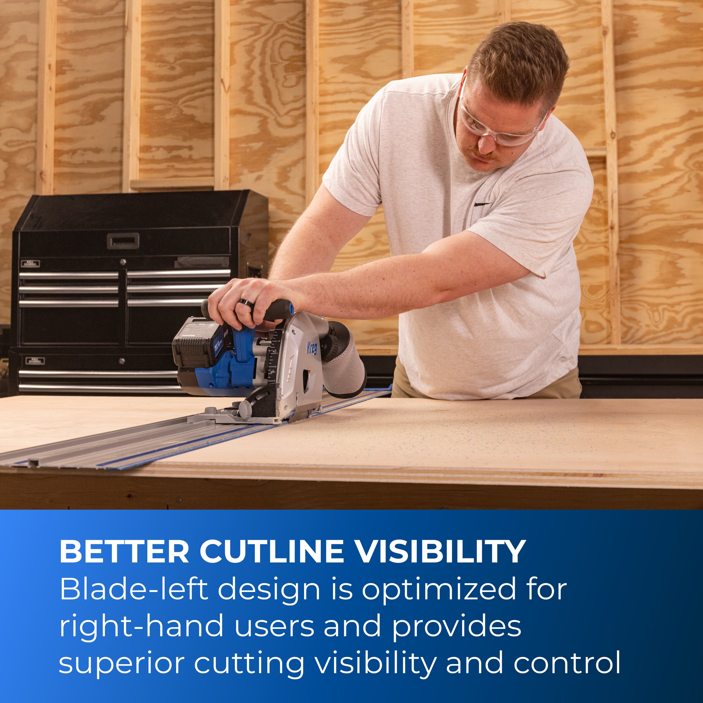 Kreg 20V Ionic Drive&trade; 6 1/2" Plunge-Cut Track Saw Kit, , hi-res