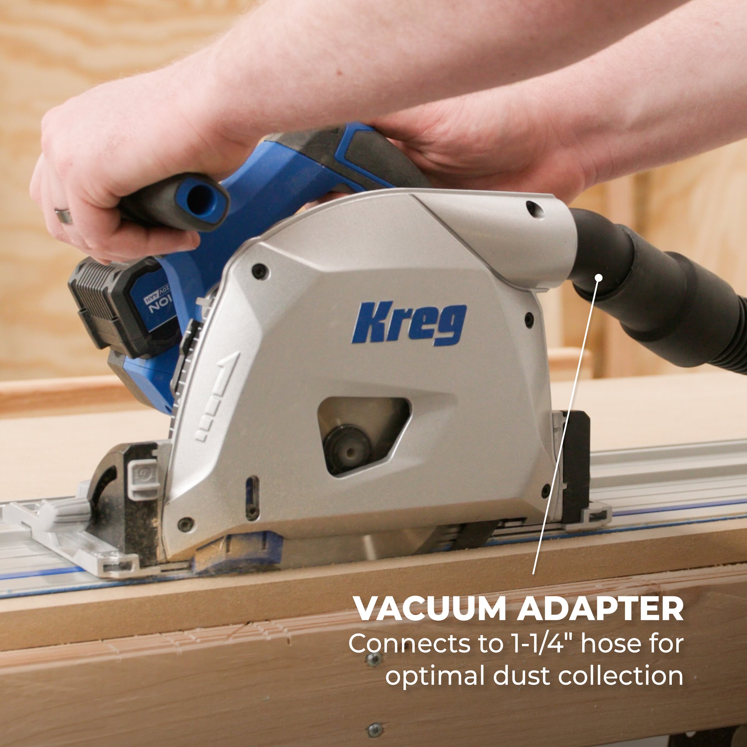 Kreg 20V Ionic Drive&trade; 6 1/2" Plunge-Cut Track Saw Kit, , hi-res