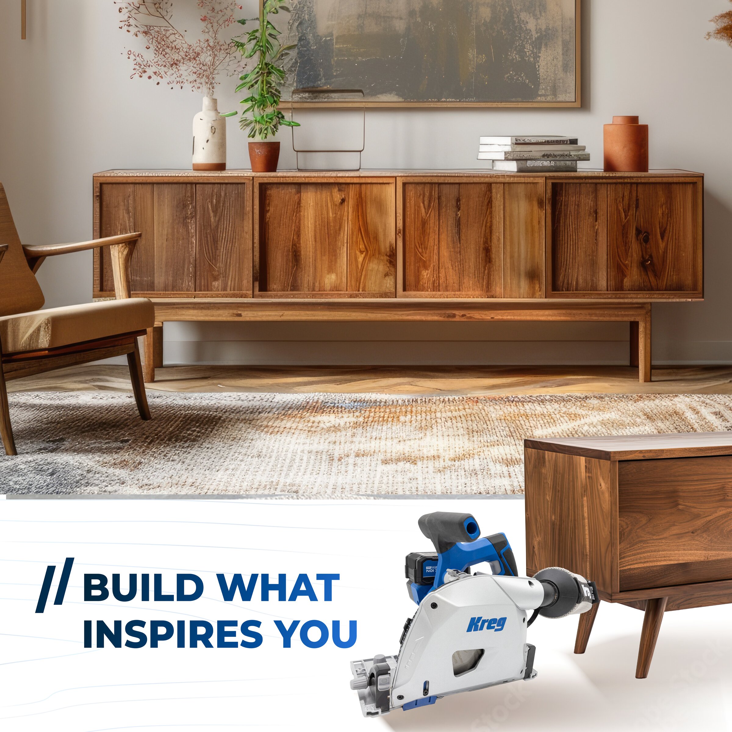 Kreg 20V Ionic Drive&trade; 6 1/2" Plunge-Cut Track Saw Kit, , hi-res