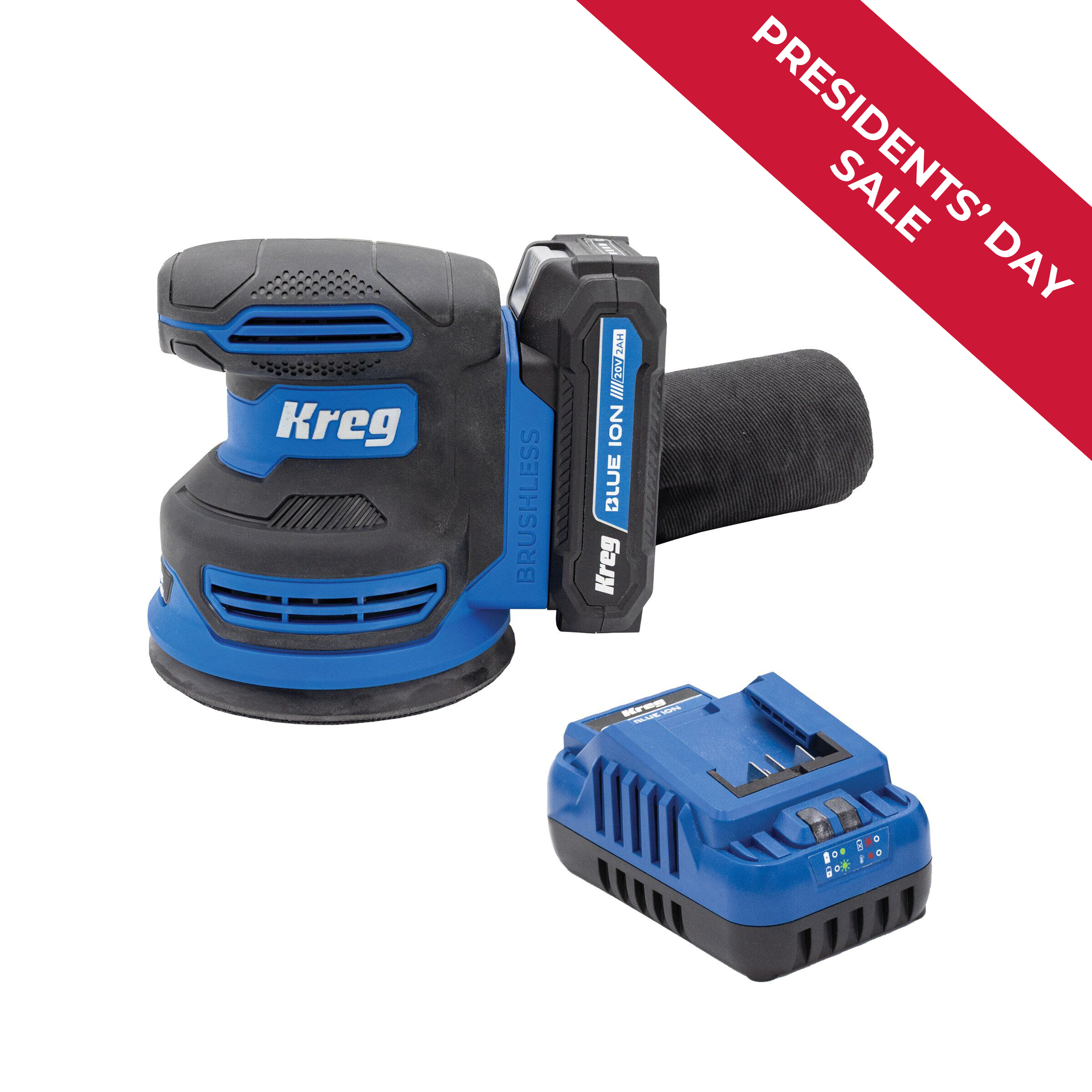 Kreg 20V Ionic Drive&trade; 5" Random Orbit Sander Kit