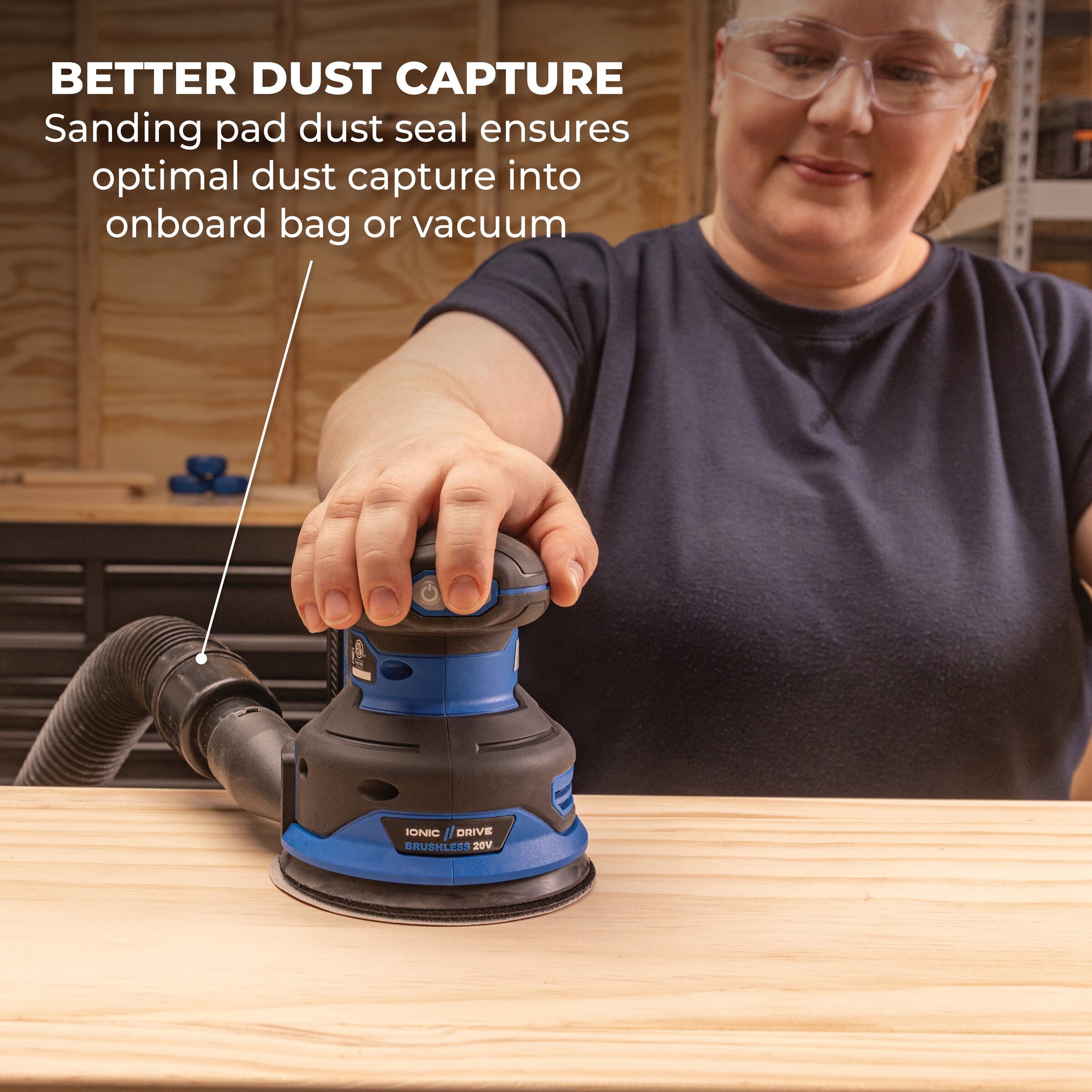 Kreg 20V Ionic Drive&trade; 5" Random Orbit Sander Kit, , hi-res