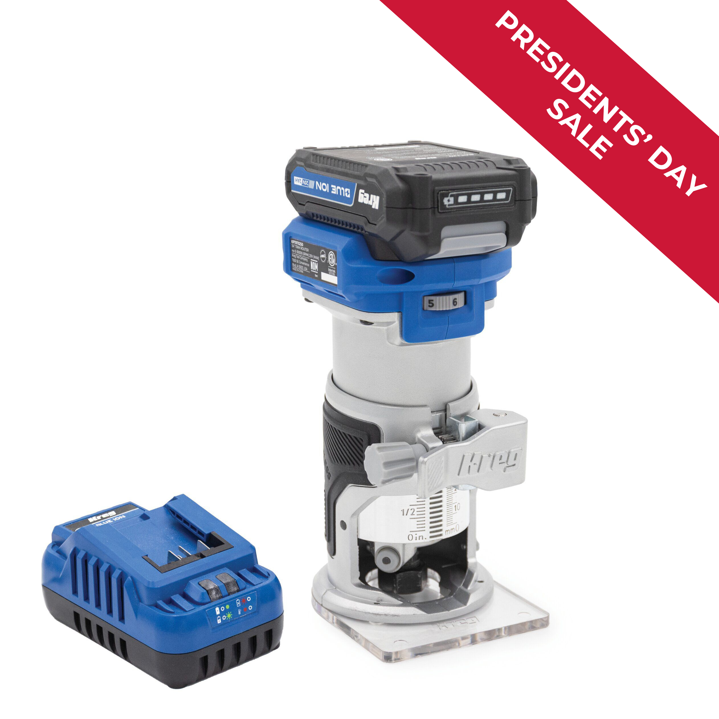 Kreg 20V Ionic Drive&trade; 1/4" Trim Router Kit