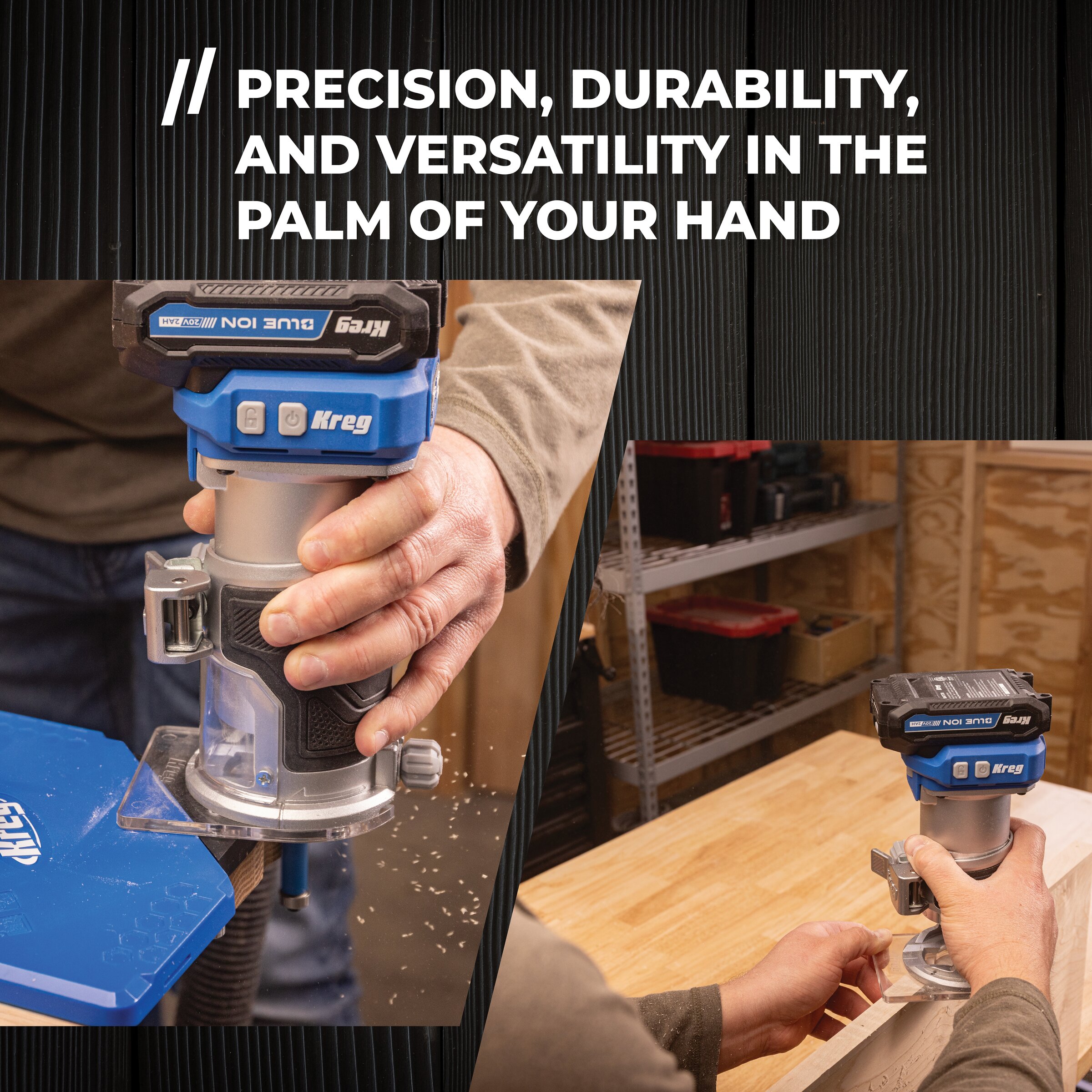 Kreg 20V Ionic Drive&trade; 1/4" Trim Router Kit, , hi-res