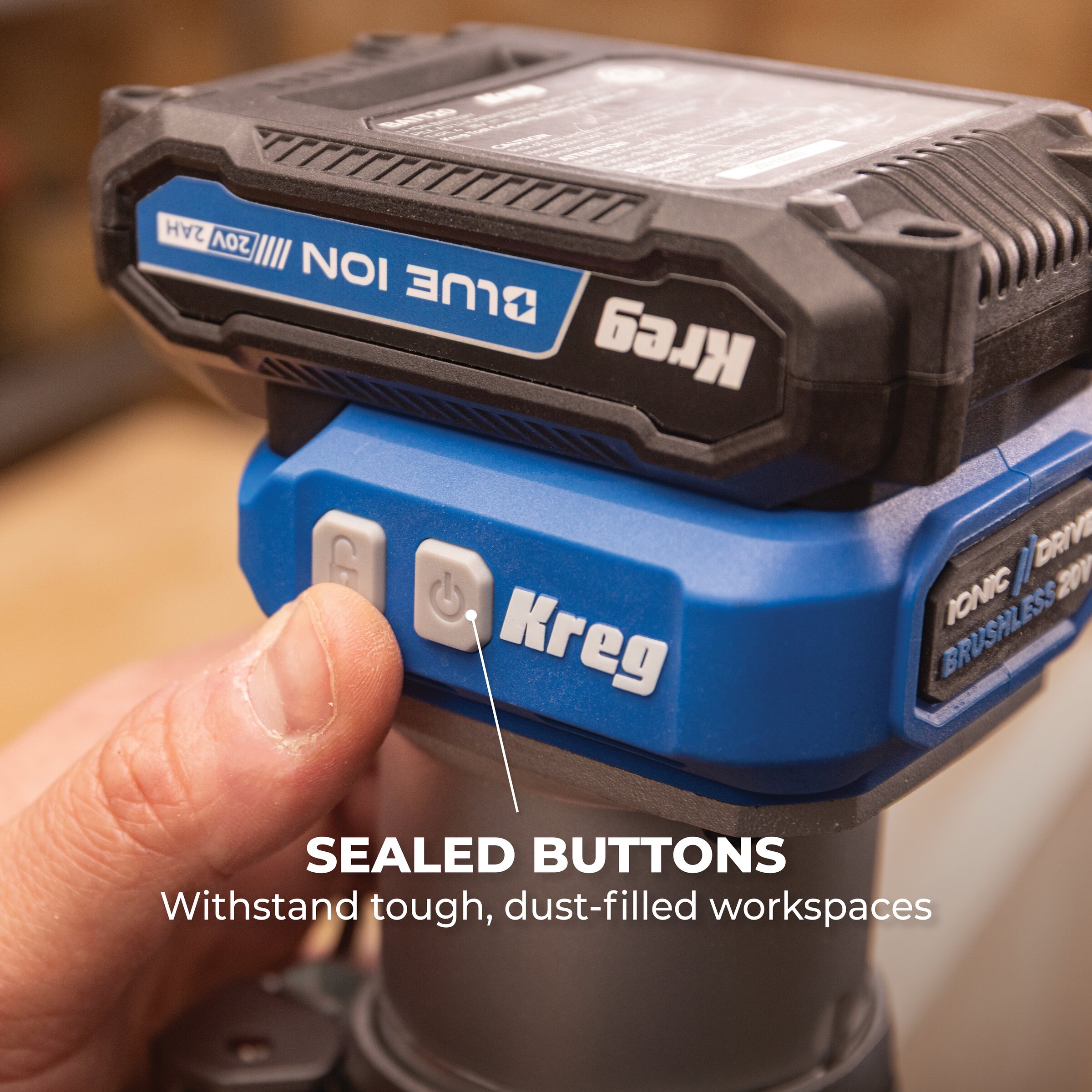 Kreg 20V Ionic Drive&trade; 1/4" Trim Router Kit, , hi-res