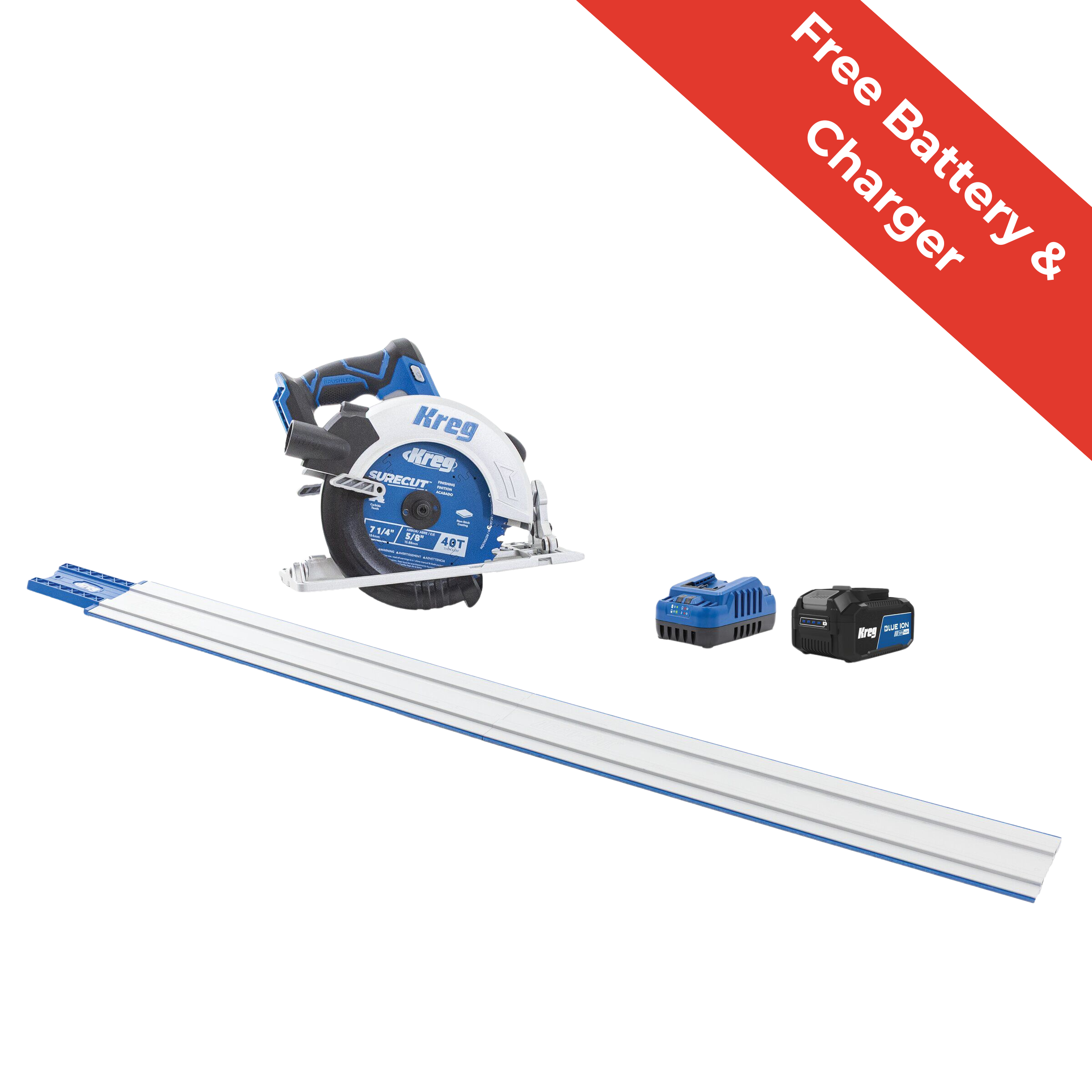 Kreg Accu-Cut&trade; + Ionic Drive&trade; 7 1/4" Circular Saw Project Kit