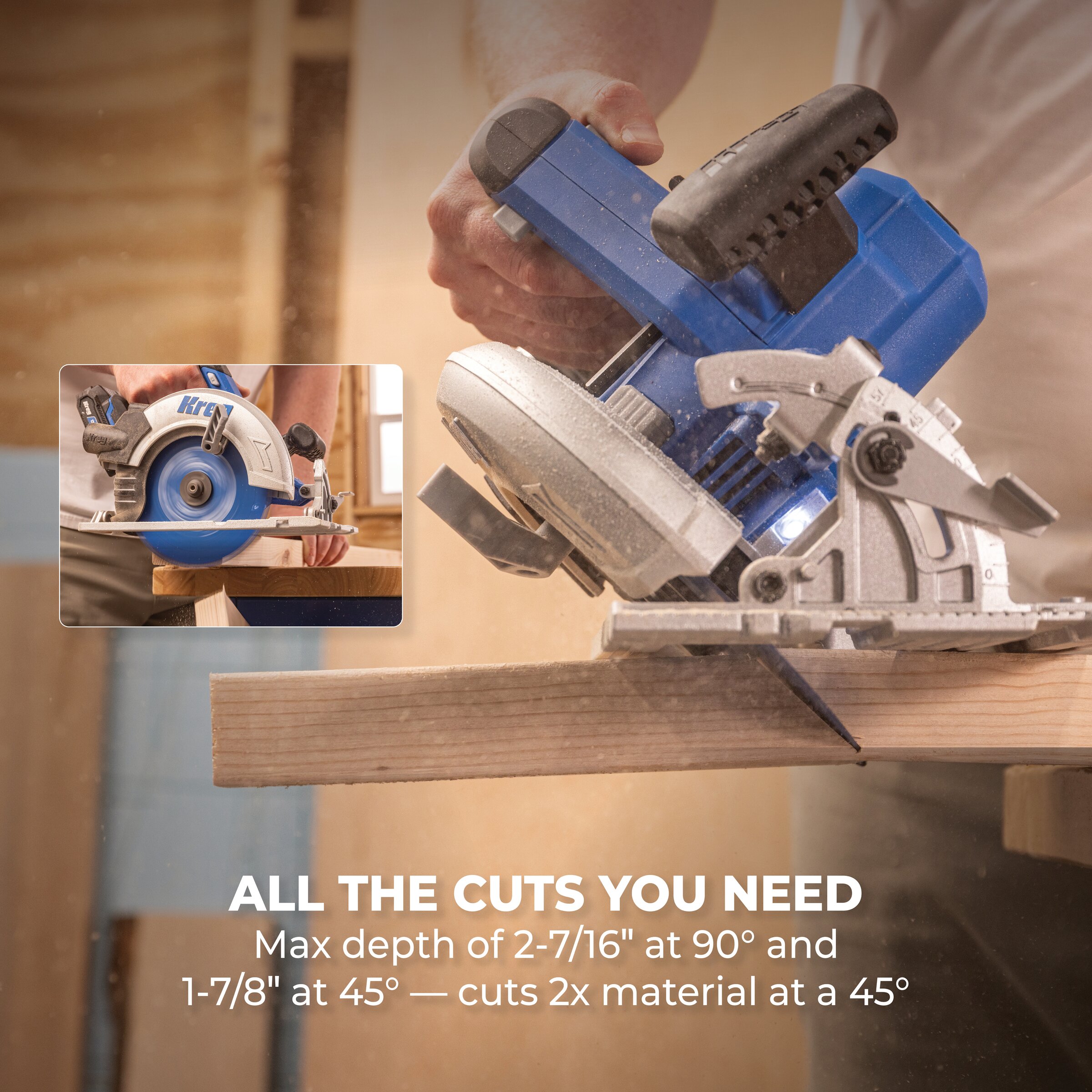 Kreg Accu-Cut&trade; + Ionic Drive&trade; 7 1/4" Circular Saw Project Kit, , hi-res