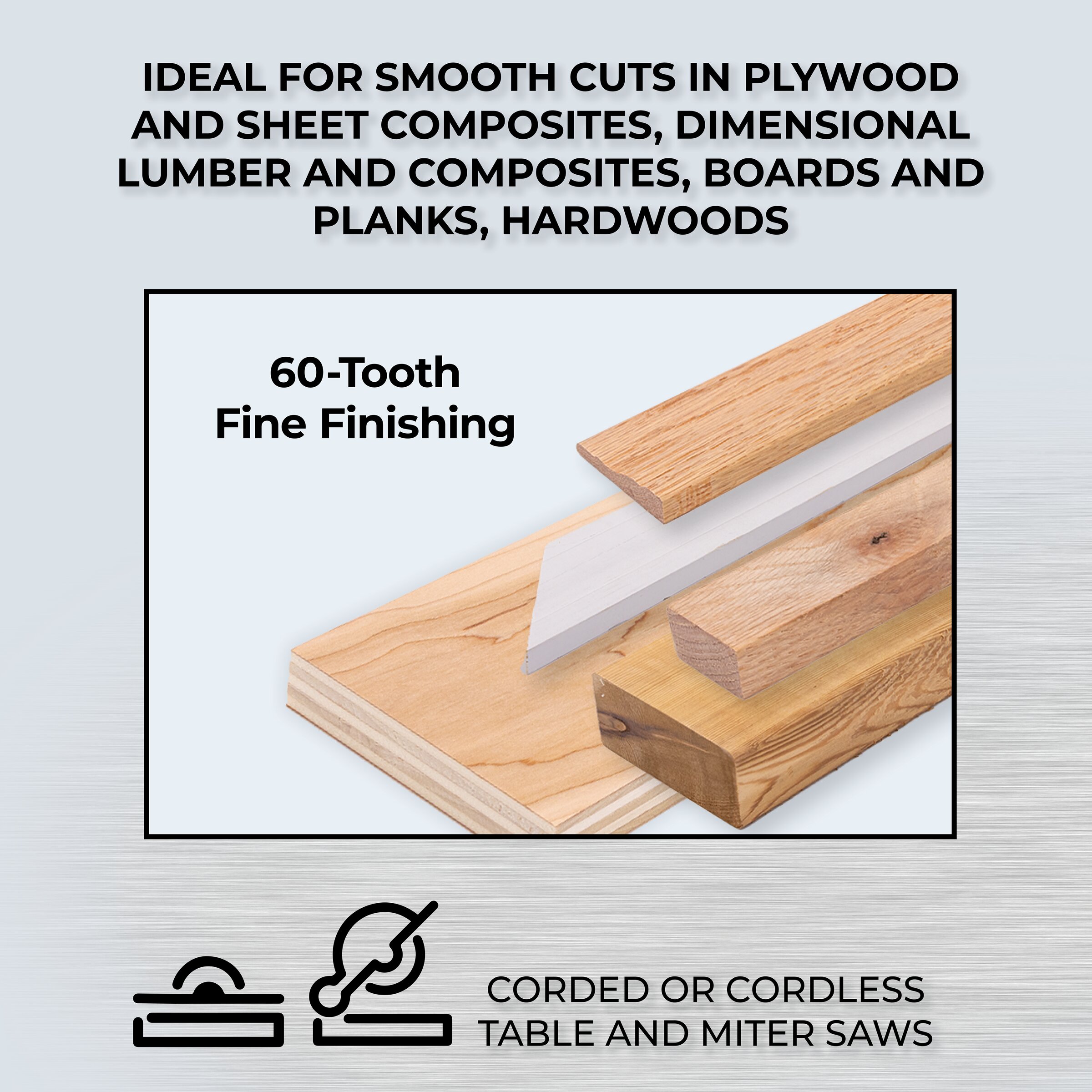 Kreg 10" SureCut&trade; Fine Finishing 60-Tooth Saw Blade, , hi-res