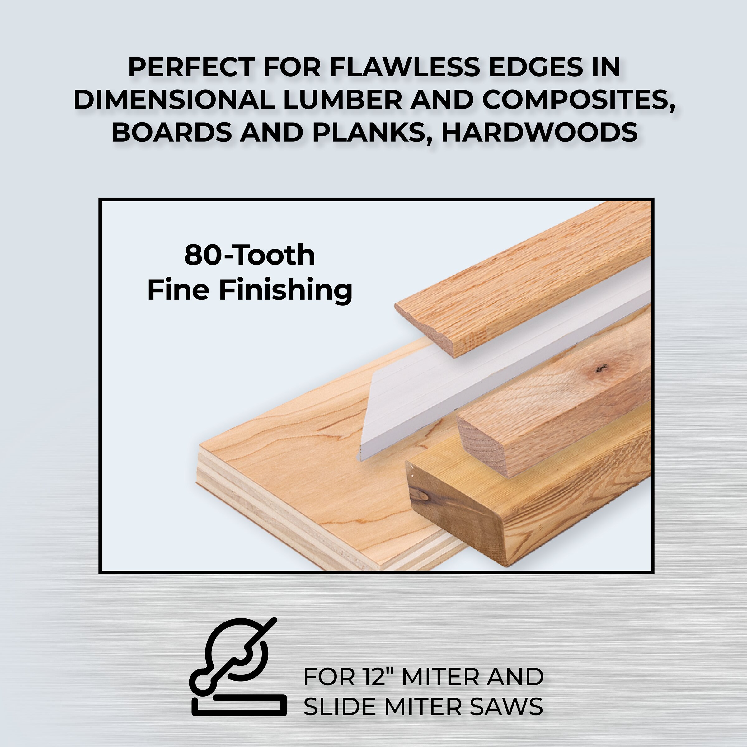 Kreg 12" SureCut&trade; Fine Finishing 80-Tooth Saw Blade, , hi-res