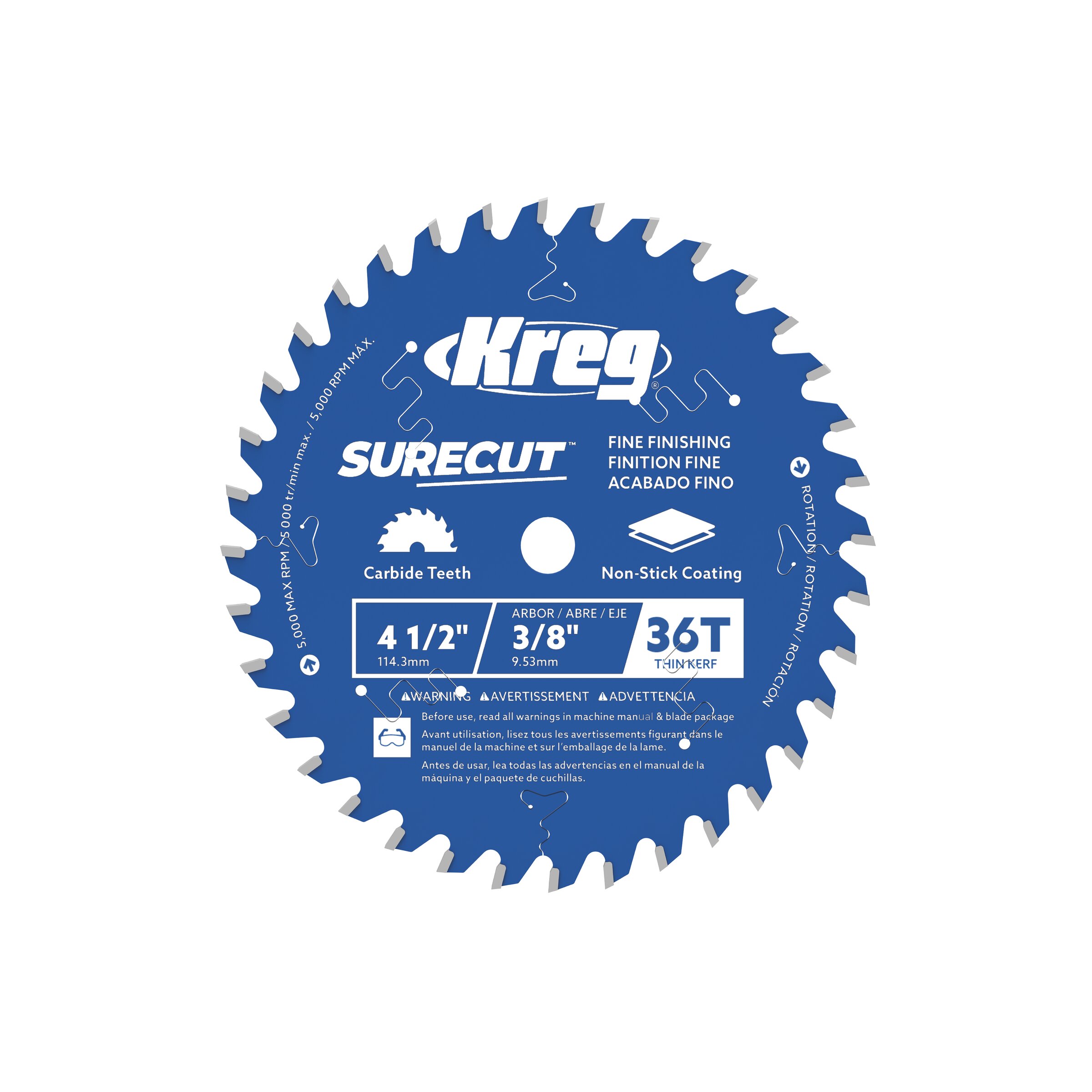 Kreg 4 1/2" SureCut&trade; Fine Finishing 36-Tooth Saw Blade