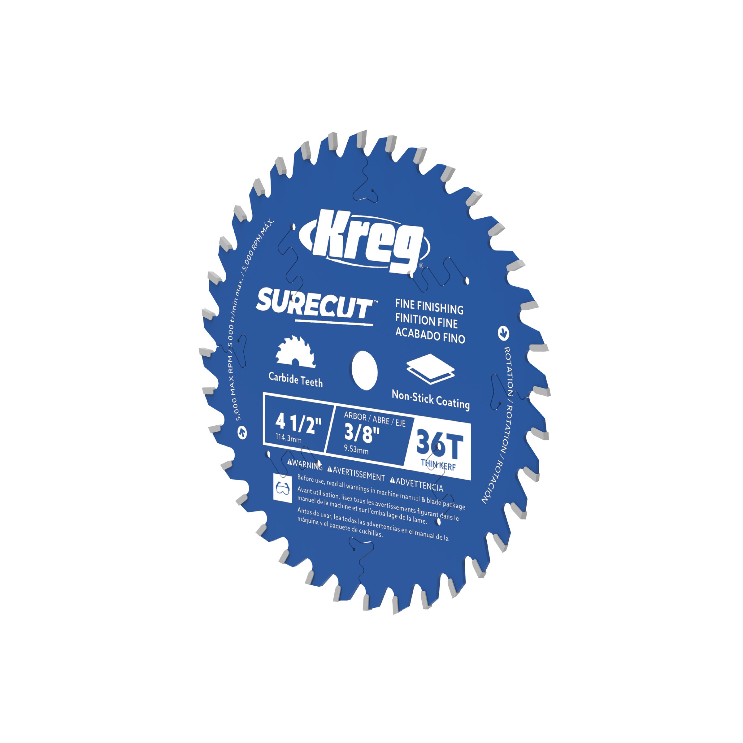 Kreg 4 1/2" SureCut&trade; Fine Finishing 36-Tooth Saw Blade